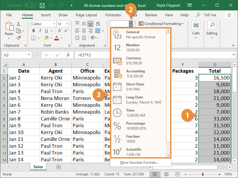 Định dạng dữ liệu số trong Microsoft Excel
