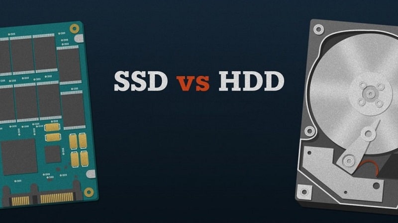 Ổ cứng SSD và HDD trên máy tính